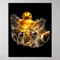 Scared cat and dog giant rubber duck ufo design
