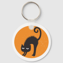 scared cat Keychain