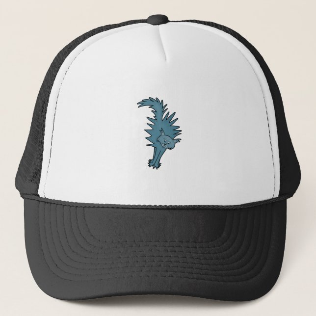 Scared Cat Trucker Hat (Front)