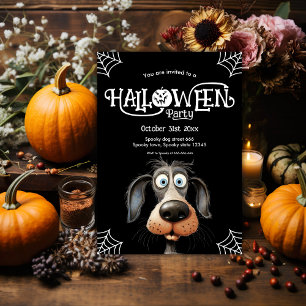 Scared dog Halloween party Invitation