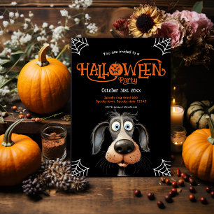 Scared dog Halloween party Invitation