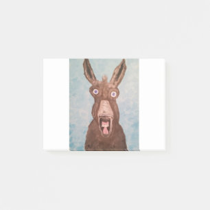 Scared donkey post-it notes