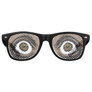 "Scared Eyes" Dark Skin and Eyes Customizable Retro Sunglasses