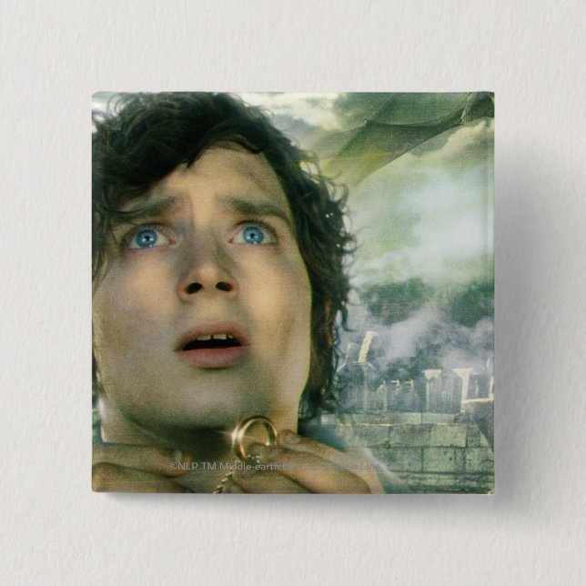 Scared FRODO™ Holding Ring 2 Inch Square Button (Front)