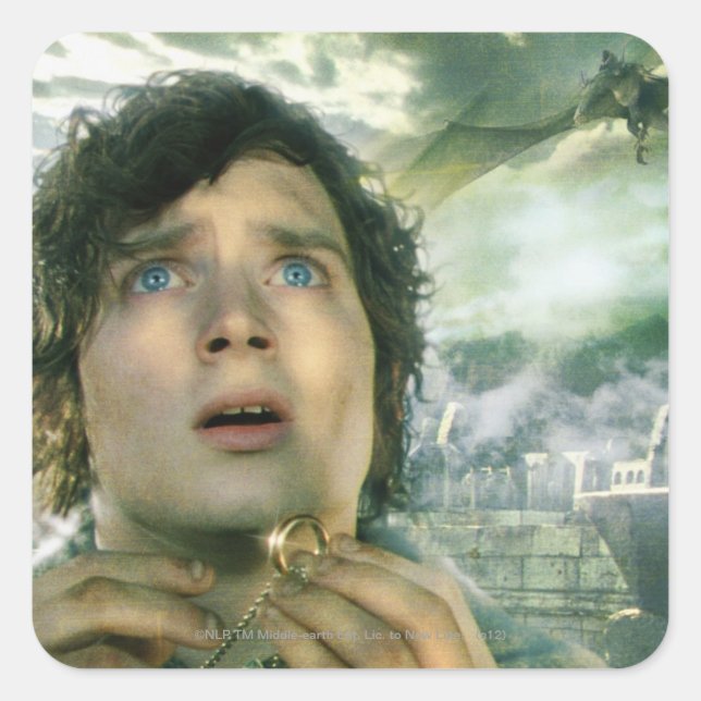 Scared FRODO™ Holding Ring Square Sticker (Front)