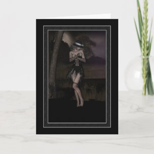 Scared Haunting Card