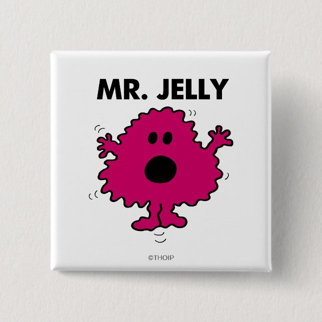 Scared & Nervous Mr. Jelly 2 Inch Square Button (Front)