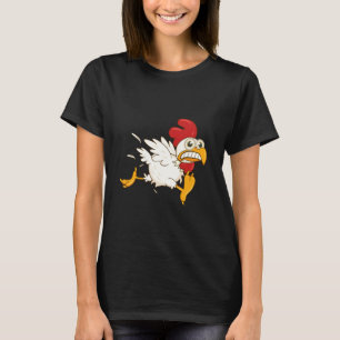 Scared Running Chicken T-Shirt