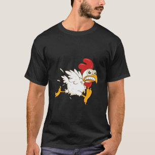 Scared Running Chicken T-Shirt