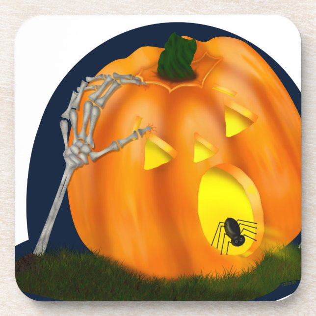 Scared Silly Pumpkin Coaster (Front)