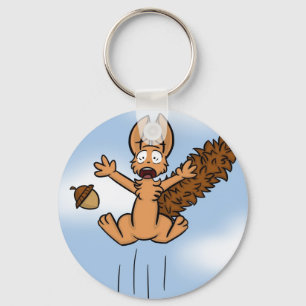 Scared Squirrel Keychain