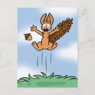 Scared Squirrel Postcard