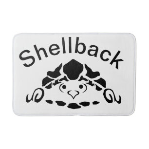 Scared Turtle Hiding in his Shell Bath Mat