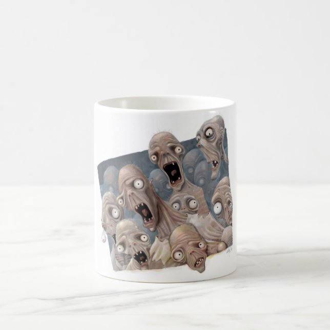 Scared Zombies Coffee Mug (Center)