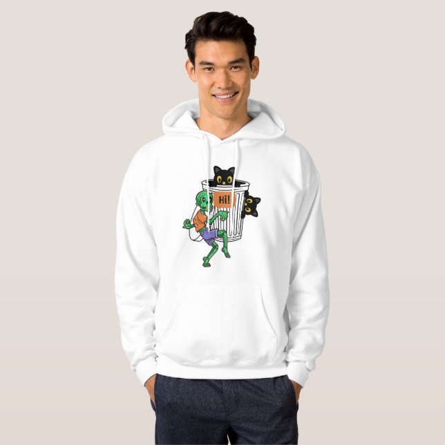 Scaredy Cat Halloween Hoodie (Front Full)