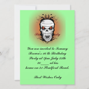Scarey 16 th Birthday Party Invitation