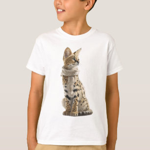 Scarf Serval Side Profile Kids T-Shirt