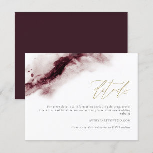 SCARLÈNE  Carte de détail Boho Burgundy et Gold