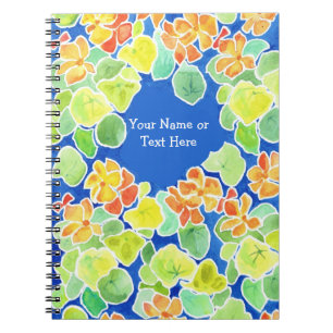 Scarlet and Yellow Nasturtiums Spiral Notebook