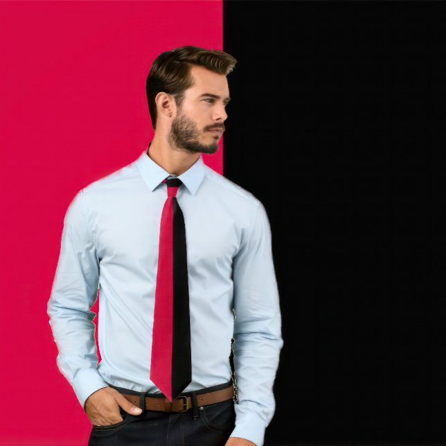 Scarlet & Black Split Colour Tie (Creator Uploaded)