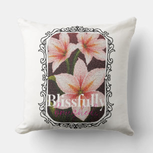 Scarlet Blossom Throw Pillow
