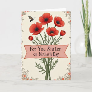 Scarlet Bouquet Mothers Day Card