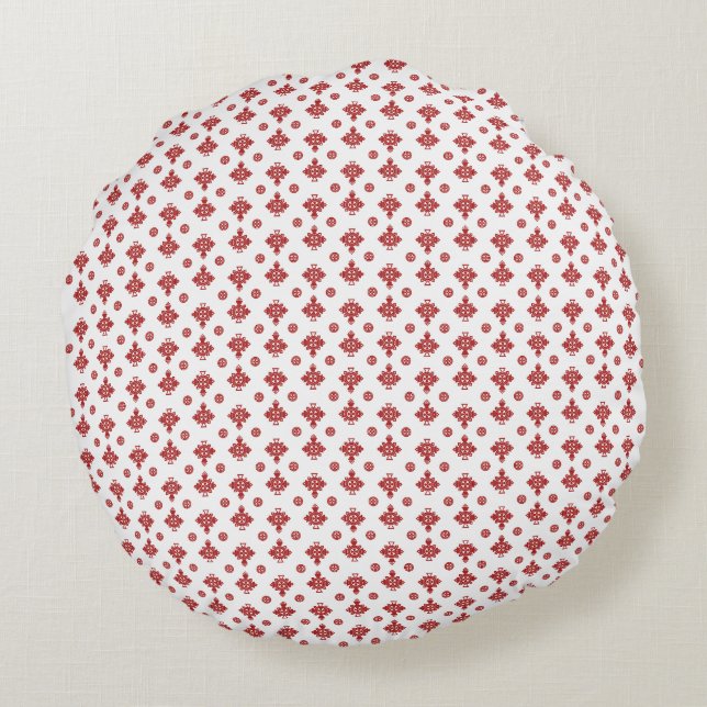 Scarlet Cross Harmony Round Pillow (Back)