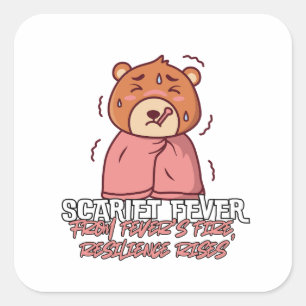 Scarlet Fever – From Fever’s Fire, Resilience Rise Square Sticker
