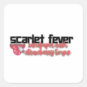 Scarlet Fever Medical Study Square Sticker