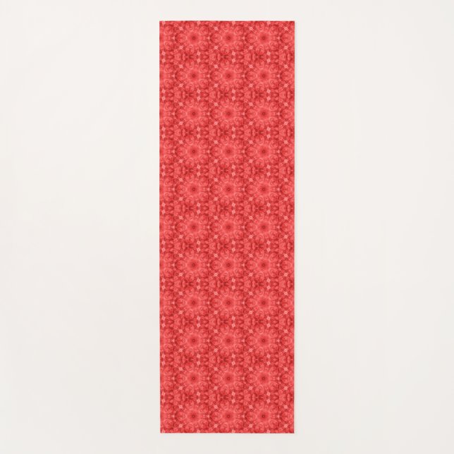Scarlet geometric art pattern yoga mat (Front)