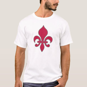 Scarlet & Grey Fleur Design T-Shirt