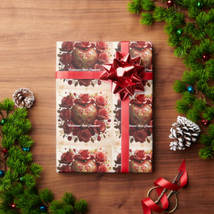 "Scarlet Heart Opulence" Wrapping Paper
