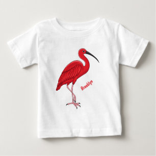Scarlet ibis bird cartoon illustration baby T-Shirt
