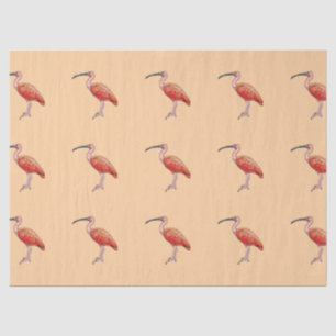 Scarlet Ibis Bird Happy Birthday Tissue Paper