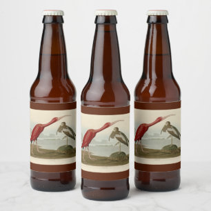 Scarlet Ibis - from Audubon's Birds of America Beer Bottle Label