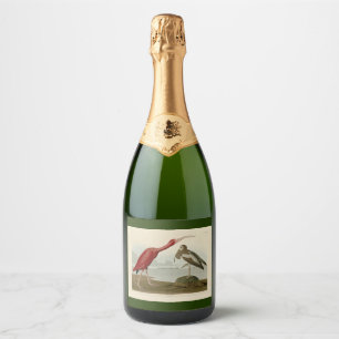 Scarlet Ibis - from Audubon's Birds of America Sparkling Wine Label