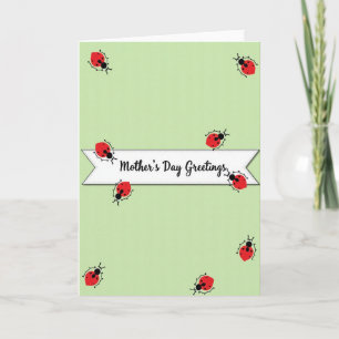 Scarlet Insects Mothers Day Card