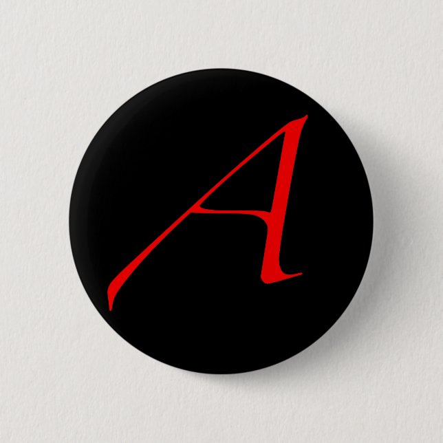 scarlet letter 2 inch round button (Front)