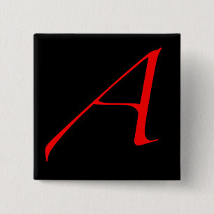 scarlet letter 2 inch square button