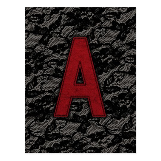 Scarlet Letter A Postcard