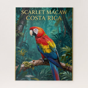 🌴 Scarlet Macaw Costa Rican Wildlife Jigsaw Puzzle