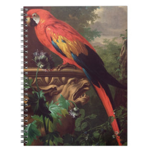 Scarlet Macaw in a Landscape (oil on canvas) Notebook