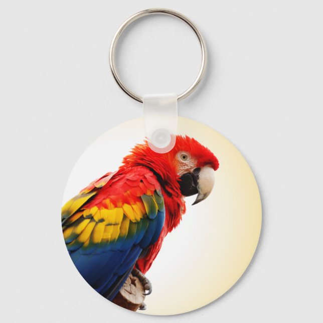 Scarlet Macaw Keychain (Front)