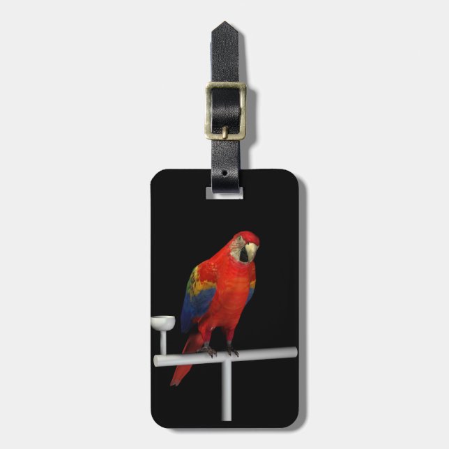 Scarlet Macaw Luggage Tag (Front Vertical)