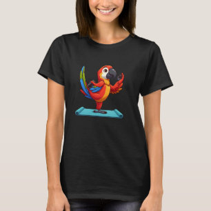 Scarlet Macaw Parrot Yoga Pet Funny Meditation T-Shirt