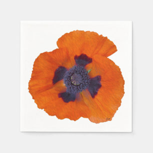 Scarlet Orange Poppy 1 Napkin