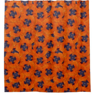 Scarlet Orange Poppy Seamless Pattern