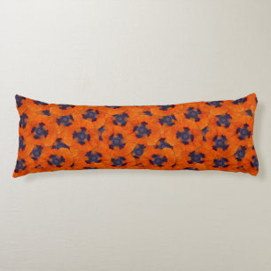 Scarlet Orange Poppy Seamless Pattern Body Pillow