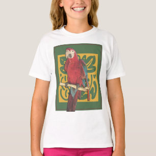 Scarlet Parrot Art T-Shirt