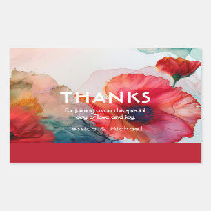 Scarlet Petal Elegance Sticker